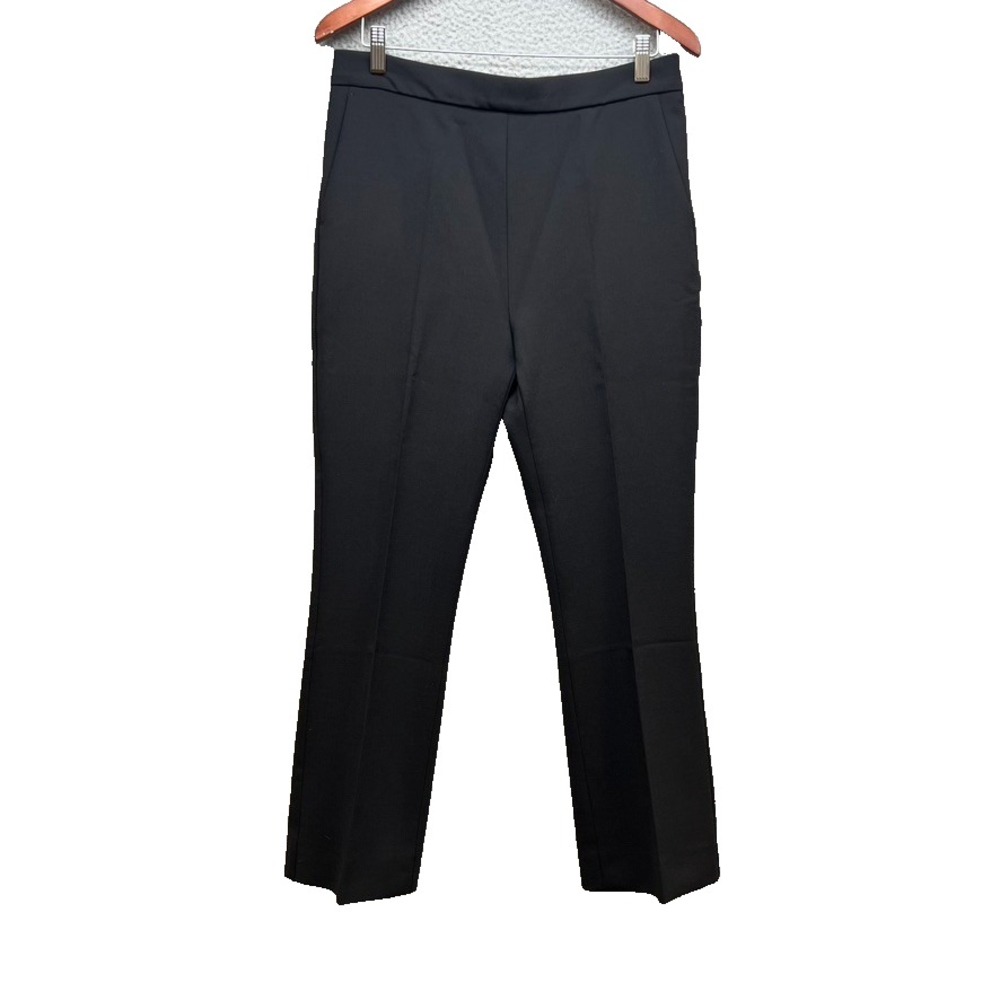 Max Mara Nepeta Trouser Pants Womens 12 Black Straight Leg High Rise Career New